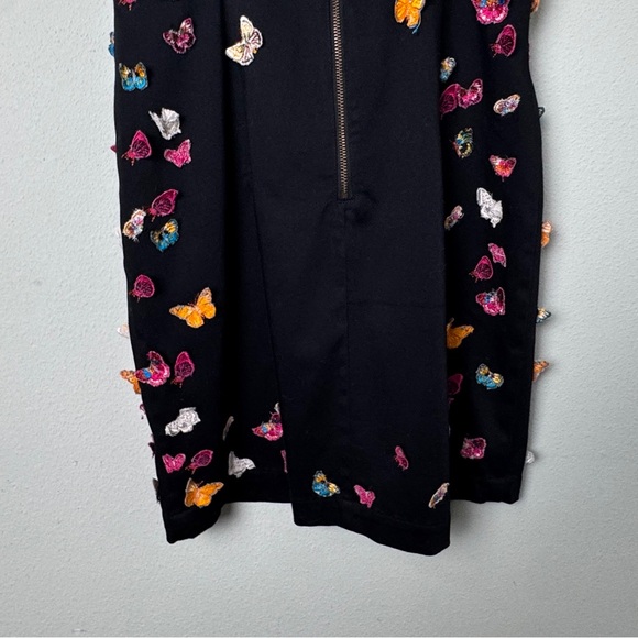 NWT Maeve by Anthropologie The Brynne 3D Spaghetti Strap Dress Black Butterfly 2 - Picture 11 of 15